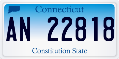 CT license plate AN22818