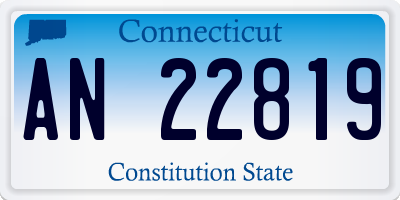 CT license plate AN22819