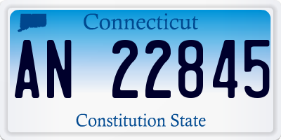 CT license plate AN22845