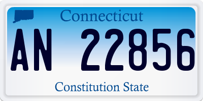 CT license plate AN22856