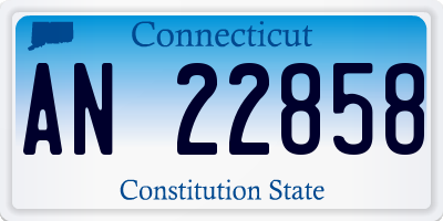 CT license plate AN22858