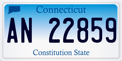 CT license plate AN22859