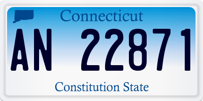CT license plate AN22871