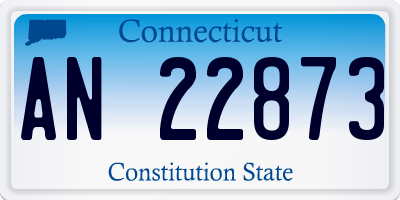 CT license plate AN22873