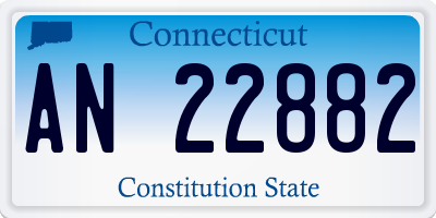 CT license plate AN22882