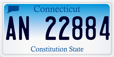 CT license plate AN22884