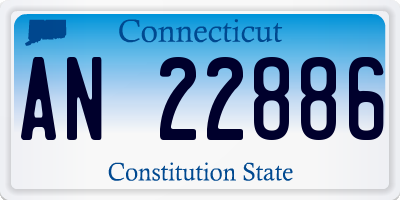 CT license plate AN22886