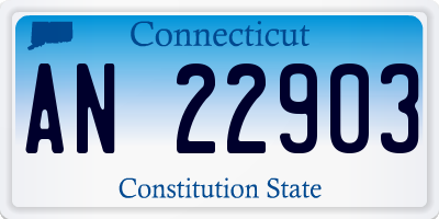 CT license plate AN22903