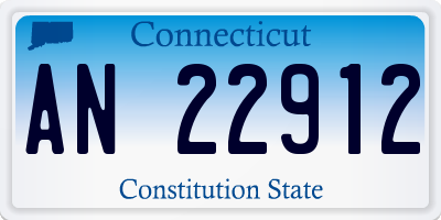 CT license plate AN22912