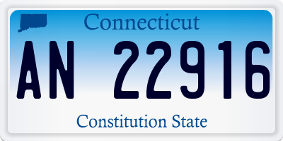 CT license plate AN22916