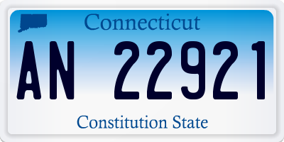 CT license plate AN22921
