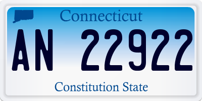 CT license plate AN22922
