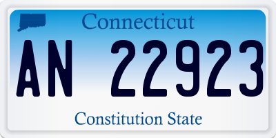 CT license plate AN22923
