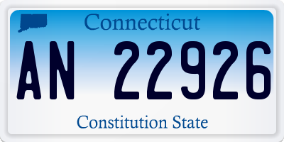 CT license plate AN22926