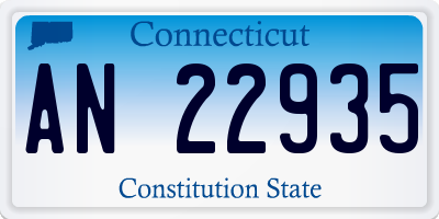 CT license plate AN22935