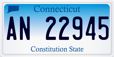 CT license plate AN22945