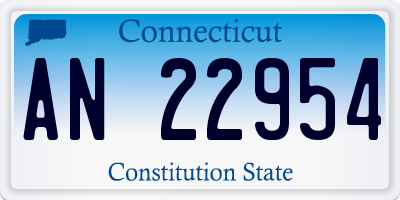 CT license plate AN22954