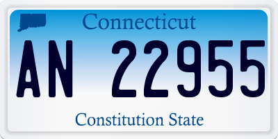 CT license plate AN22955
