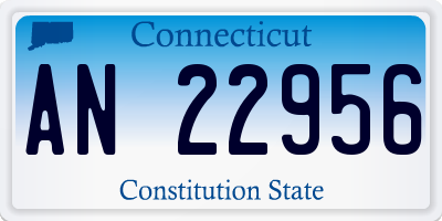 CT license plate AN22956
