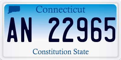 CT license plate AN22965