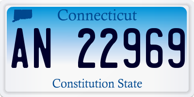 CT license plate AN22969