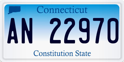 CT license plate AN22970