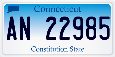 CT license plate AN22985