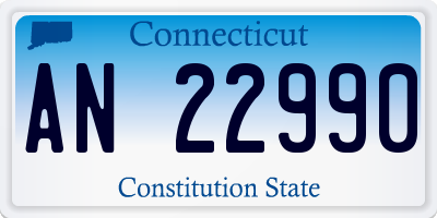 CT license plate AN22990