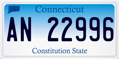 CT license plate AN22996