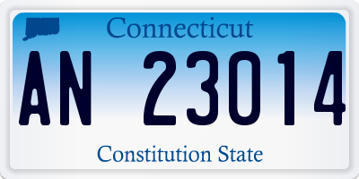 CT license plate AN23014