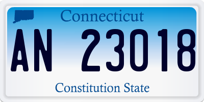 CT license plate AN23018