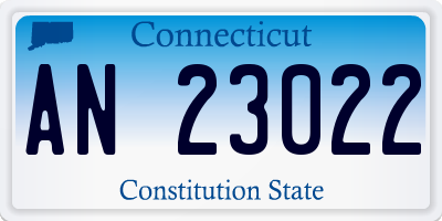 CT license plate AN23022