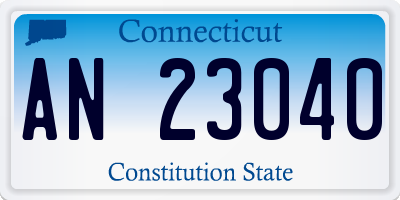 CT license plate AN23040