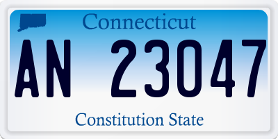 CT license plate AN23047