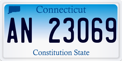 CT license plate AN23069