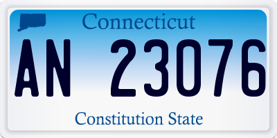 CT license plate AN23076