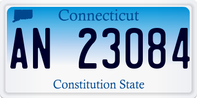 CT license plate AN23084