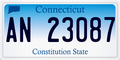 CT license plate AN23087