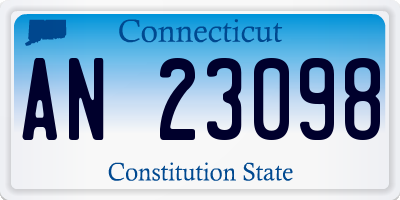 CT license plate AN23098