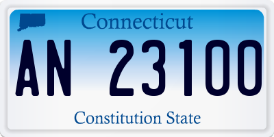 CT license plate AN23100
