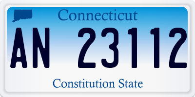 CT license plate AN23112