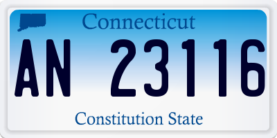 CT license plate AN23116