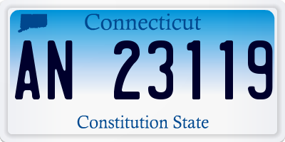 CT license plate AN23119