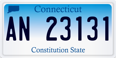 CT license plate AN23131