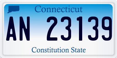 CT license plate AN23139