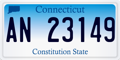 CT license plate AN23149