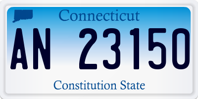 CT license plate AN23150