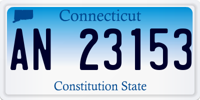 CT license plate AN23153