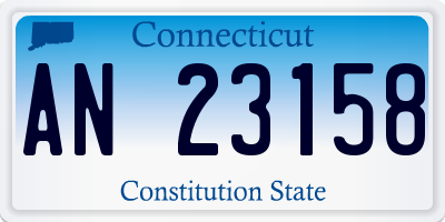 CT license plate AN23158