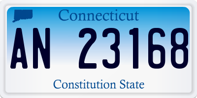 CT license plate AN23168